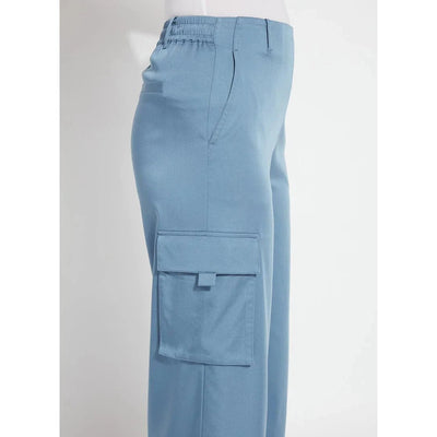 Lysee' Calypso Ankle Cargo Pants - Solid Bleached Blue