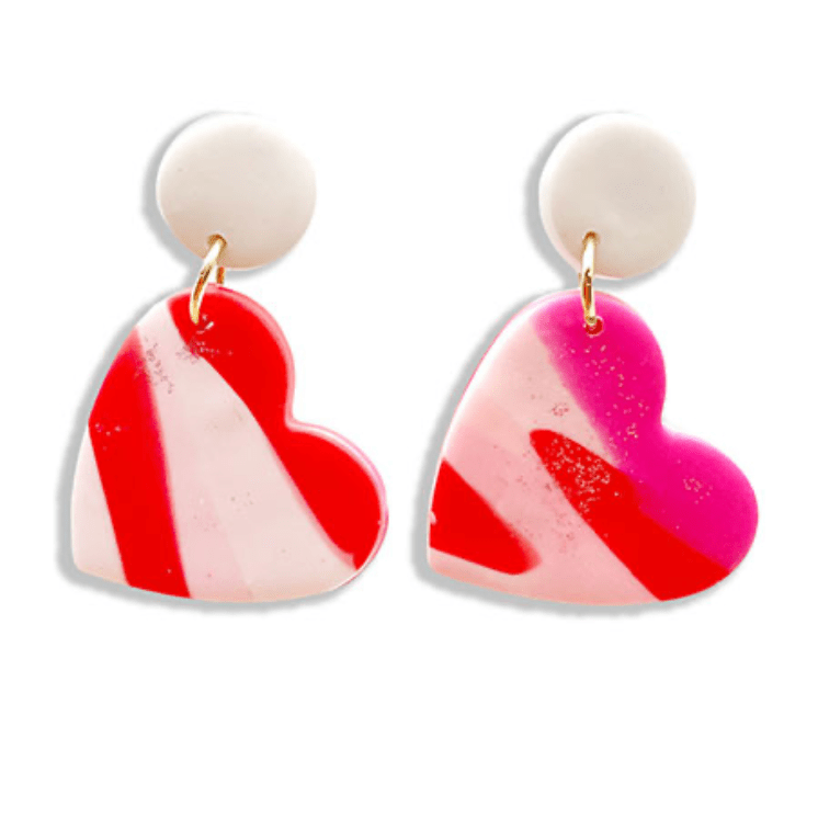 Heart Hoops - Pink/Red