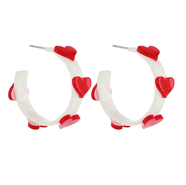 Heart Hoops - White/Multi